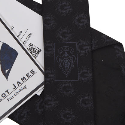 Gucci Monogramm-Krawatte - Schwarz/Kohle