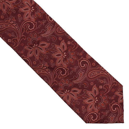 Ermenegildo Zegna Jacquard-Seidenkrawatte - Rot