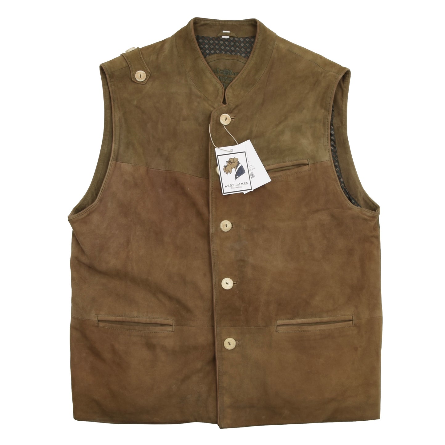 Nockstein Leather Vest Size 50 - Brown/Tan