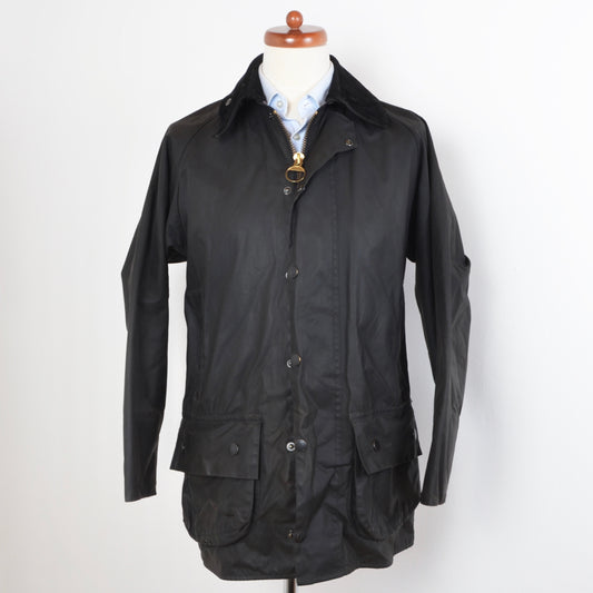 Barbour Beaufort Jacke gewachst Größe C38/97cm - Schwarz