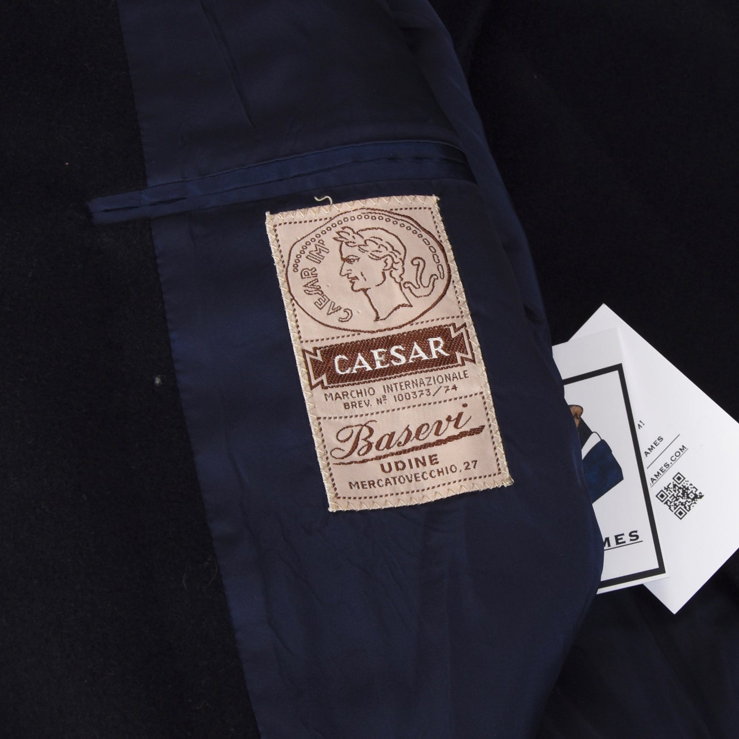 Vintage Caesar Wollmantel Größe 48 - Marineblau