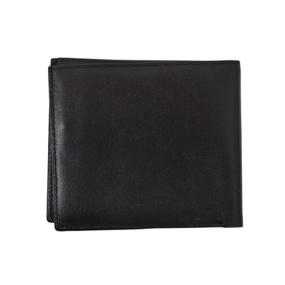 Becker Handmade Leather Billfold/Wallet - Schwarz