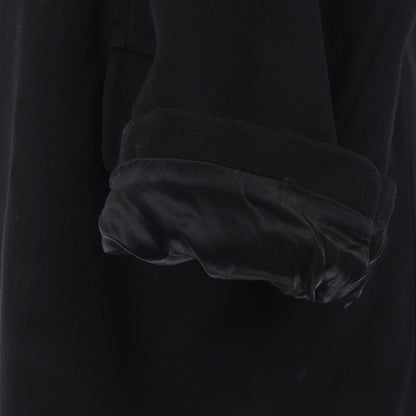 Vintage Wool-Cashmere Overcoat Feat. Fur Collar - Black