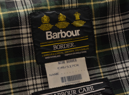 Barbour Border Waxed Jacket Size C46/117cm - Green