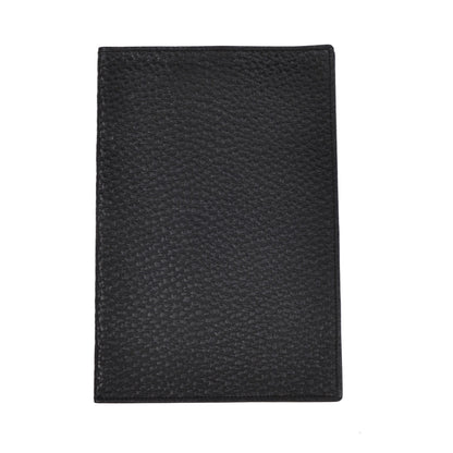 Pebble Grain Leather Passport Case/Wallet - Black