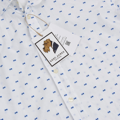 Etro Milano Textured Shirt Size 41 - White & Blue