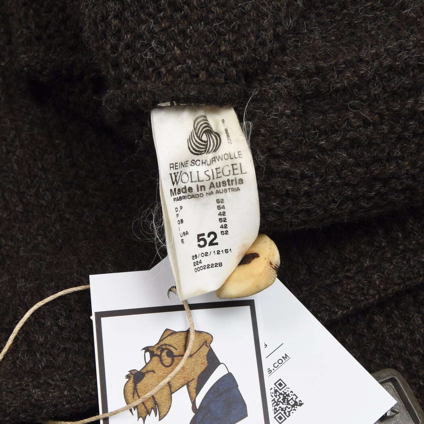Giesswein Trachten Wool Sweater Vest/Trachtenweste Size 52 - Brown