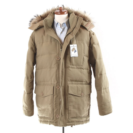 Don Gil Down Parka Size 48 - Beige/Sand