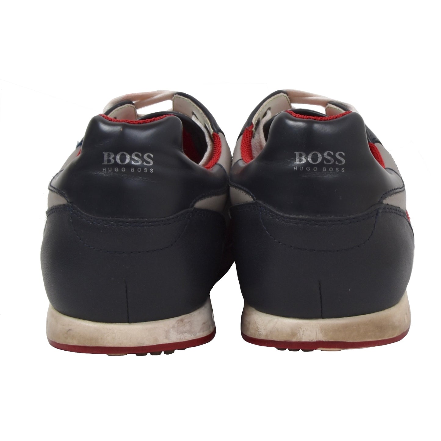 Hugo Boss Leder Sneakers Größe 43 - Weiß, Rot, Blau