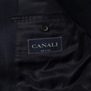 Canali 100 % Kaschmirjacke Größe 56 - Marineblau mit Fensterscheibe