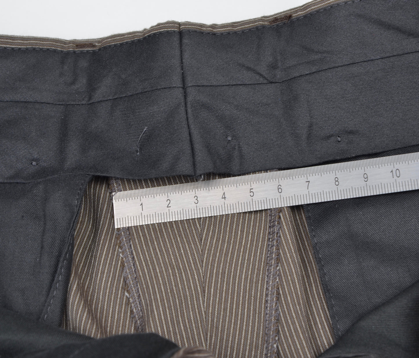 Etro Milano Cotton Suit Size 48 - Brown Stripe