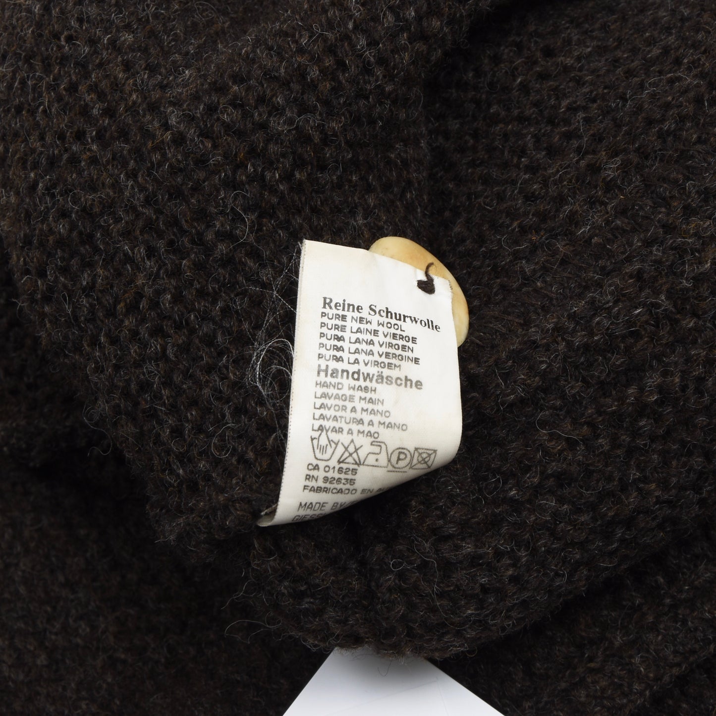 Giesswein Trachten Wool Sweater Vest/Trachtenweste Size 52 - Brown