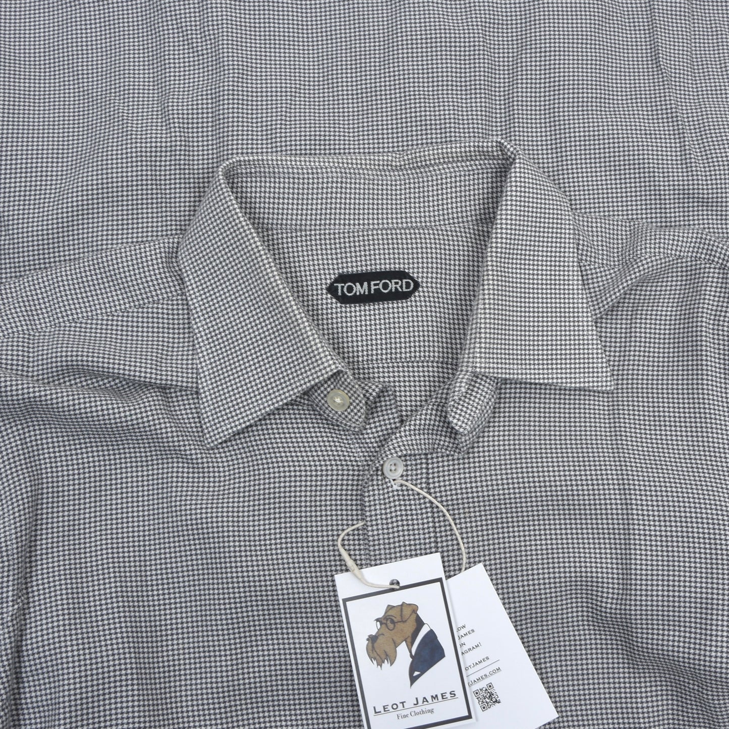 Tom Ford French Cuff Shirt Size 42 - Houndstooth