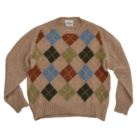 Peter Scott Wollpullover Größe 44 - Beige Argyle