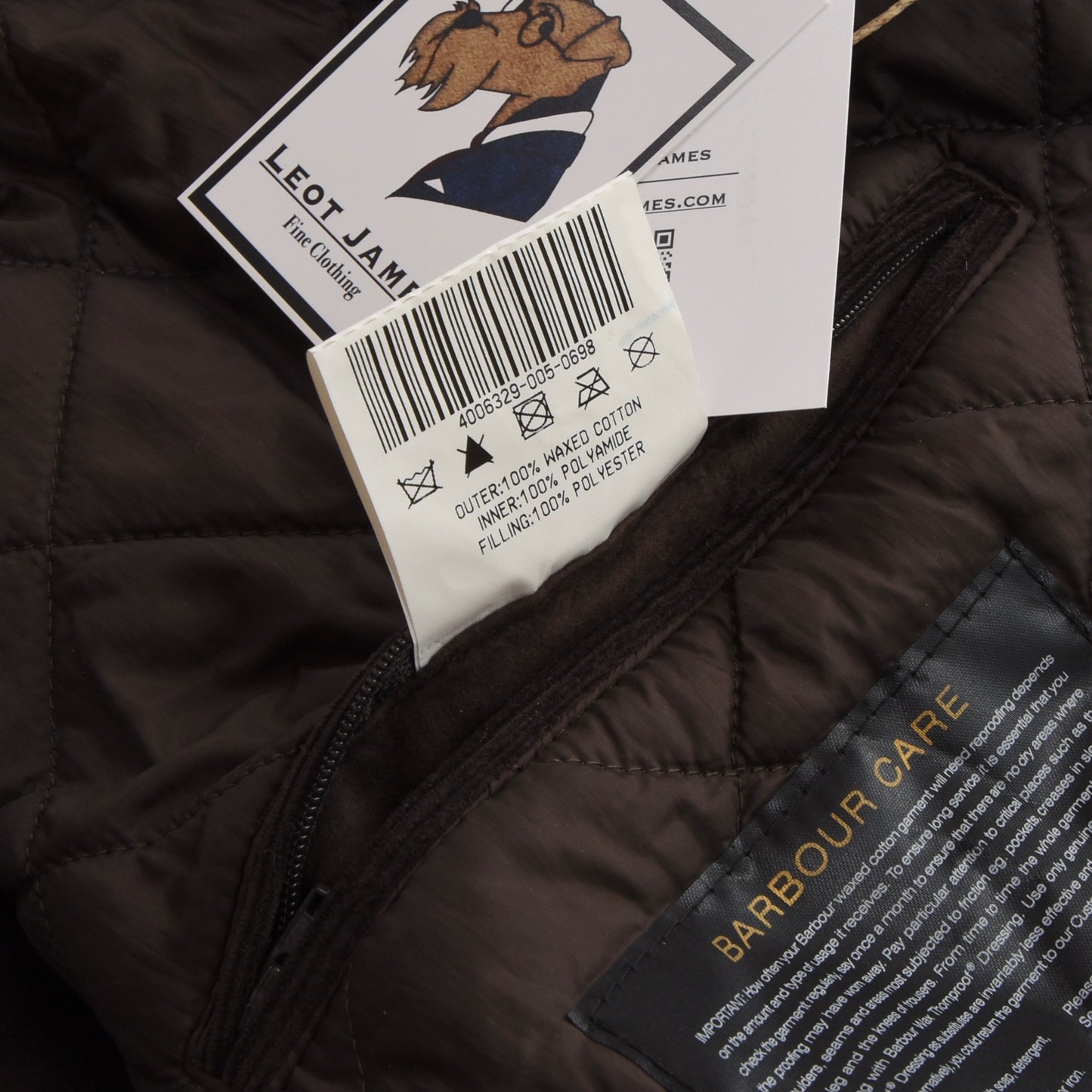 Barbour Eton Wachsjacke Größe XXXXL - Braun