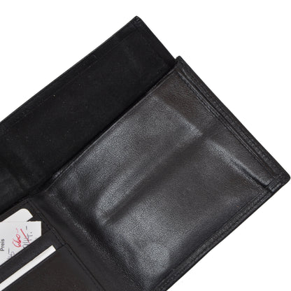 Becker Handmade Leather Billfold/Wallet - Schwarz