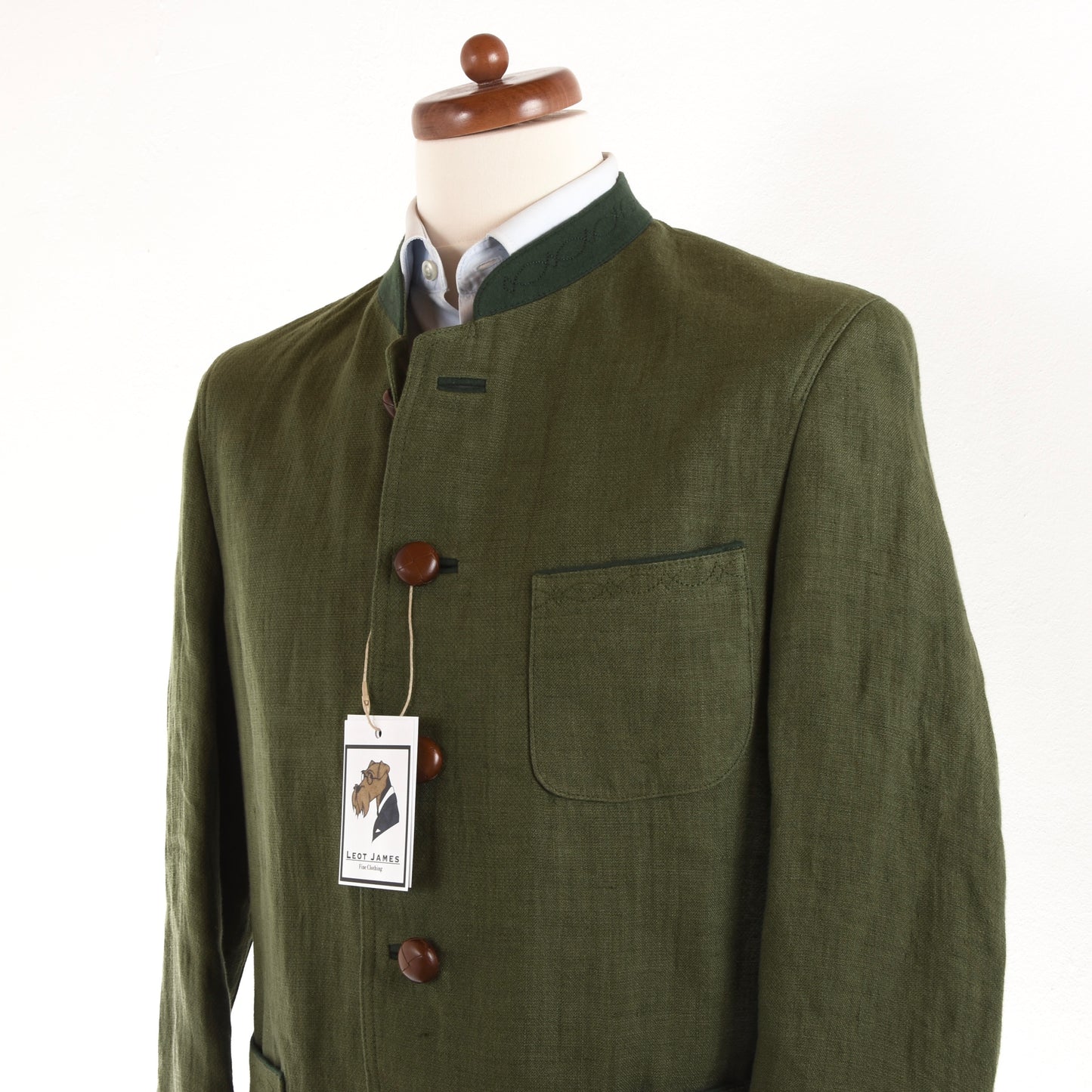 NWT Tofana x Lodenfrey Linen Janker/Jacket Size 48 - Green