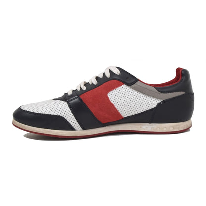 Hugo Boss Leder Sneakers Größe 43 - Weiß, Rot, Blau