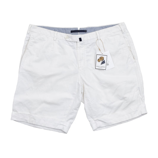 Incotex Chinolino Leinen/Baumwolle Shorts Größe 56 - Weiß