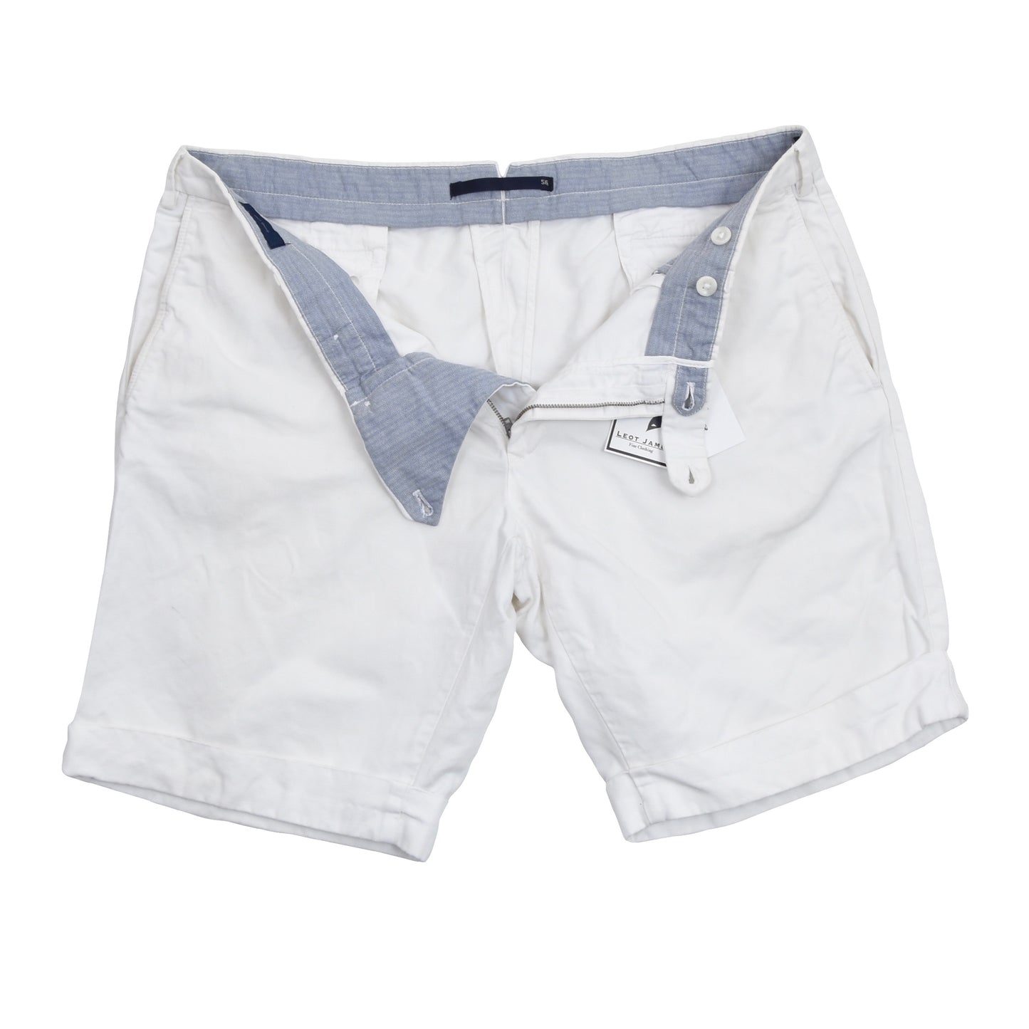 Incotex Chinolino Leinen/Baumwolle Shorts Größe 56 - Weiß
