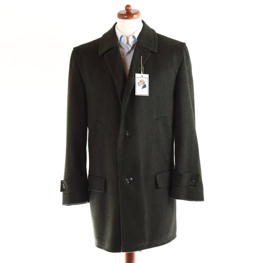 Echter Loden Wollmischung Car Coat Gr. 52 - Grün