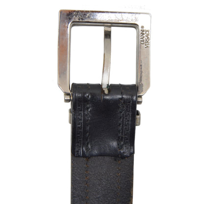Vintage Gianni Versace griechischen Schlüssel Gürtel 3284 Größe 95/38 - schwarz