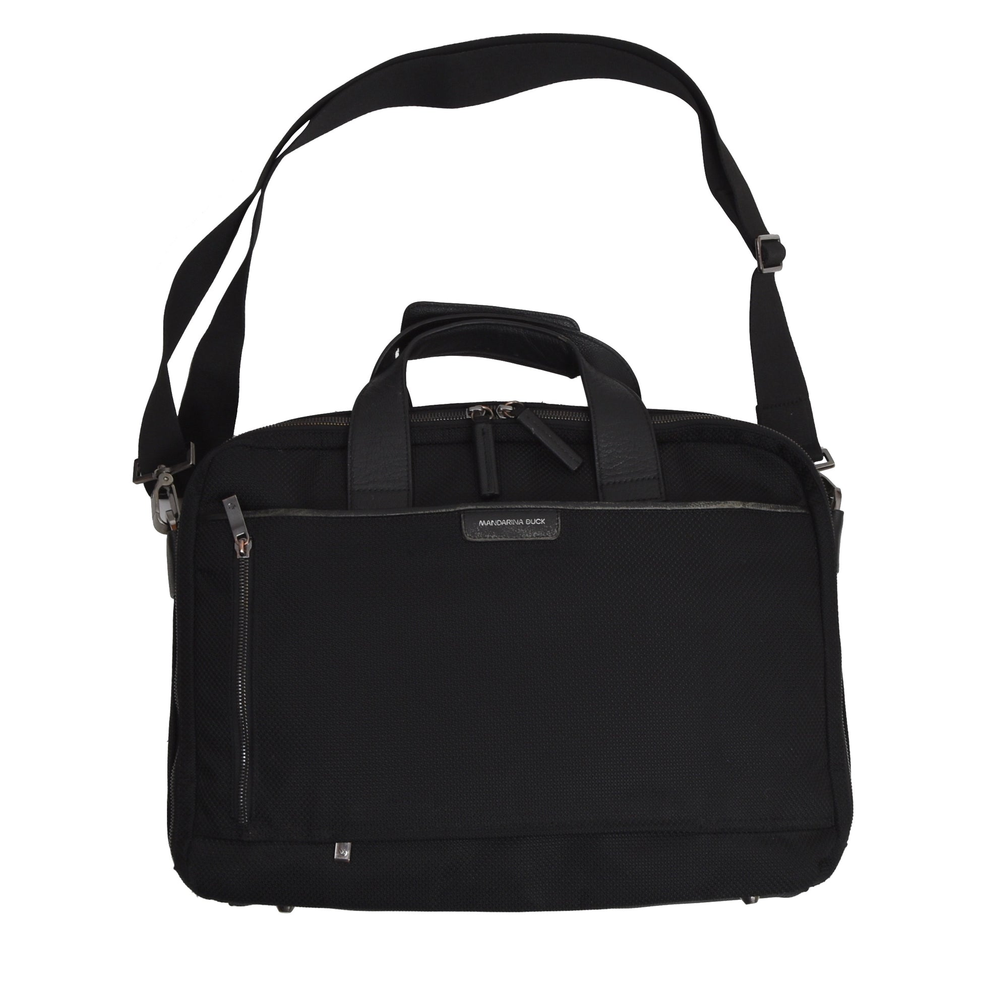 Mandarina Duck Nylon Leather Laptop Bag Black – Leot James