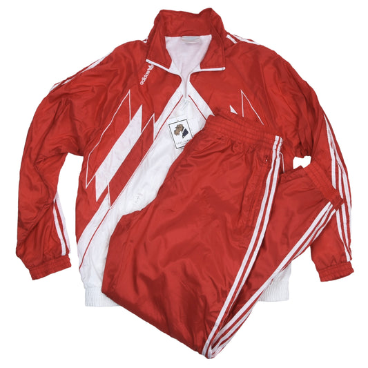 Vintage Adidas Austria Track Suit Size D9 - Red & White