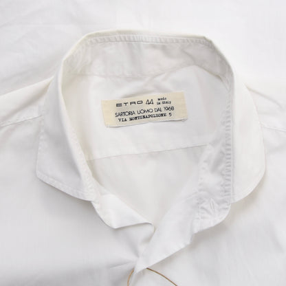 Etro Milano Sartoria via Montenapoleone Shirt Size 44 - White