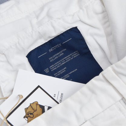 Incotex Chinolino Linen/Cotton Shorts Size 56 - White