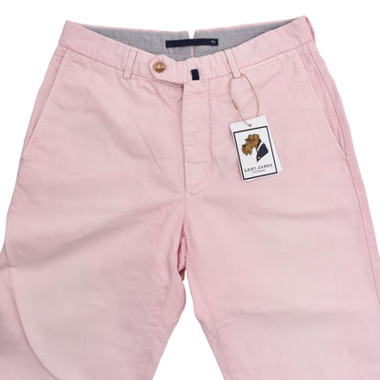 Incotex Chino Lino Baumwolle/Leinen Hosen Slacks Größe 46 - Rosa