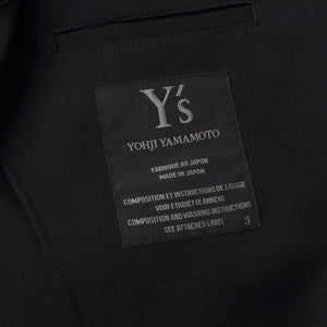 Y's Yohji Yamamoto Unstrukturierte Wolljacke Größe 3 - Schwarz