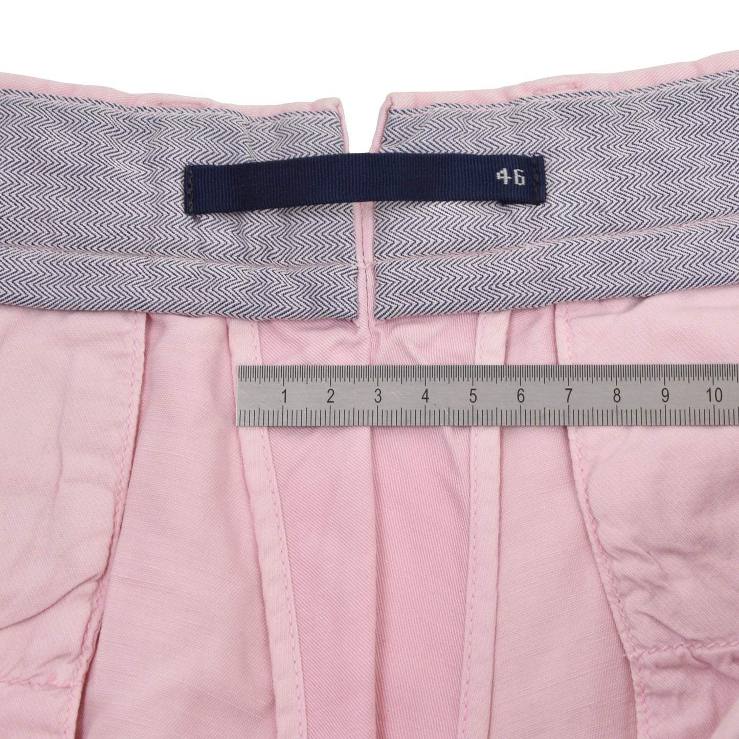 Incotex Chino Lino Baumwolle/Leinen Hosen Slacks Größe 46 - Rosa