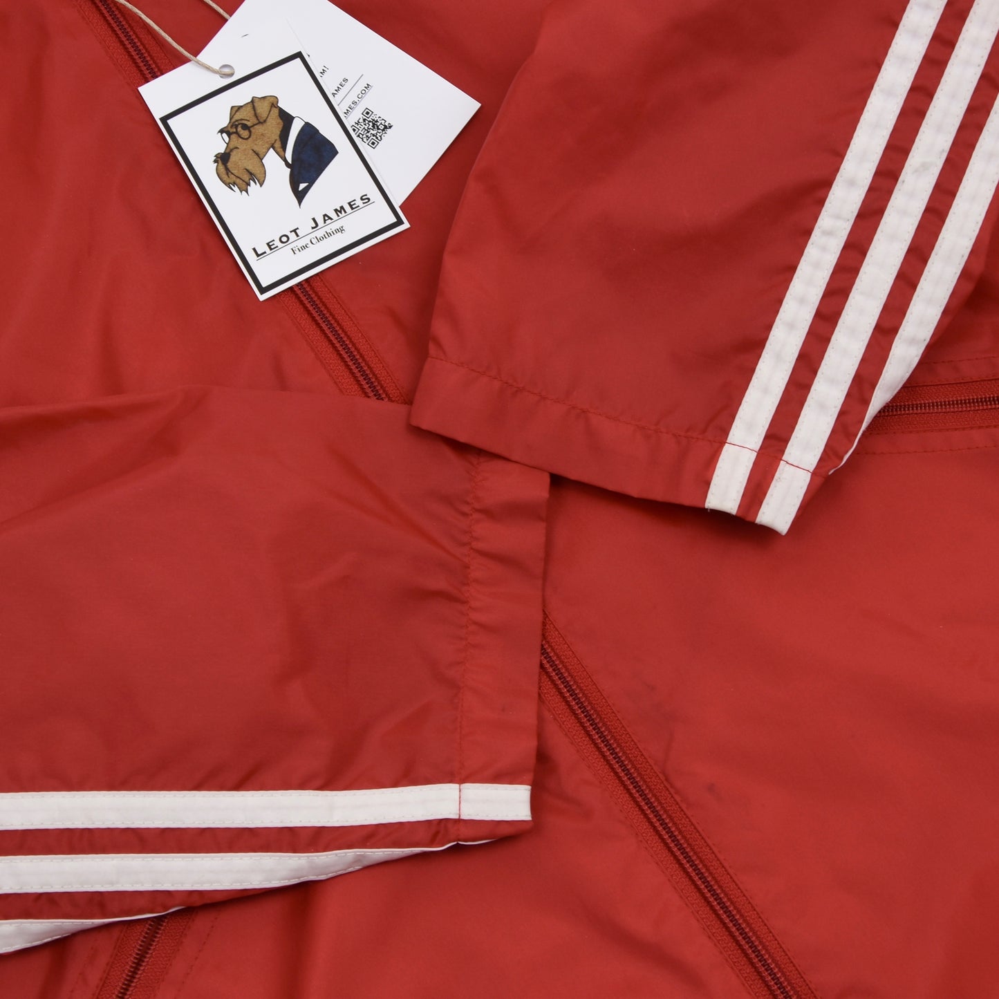 Vintage '80s Adidas Nylon Rain Jacket Size 52 - Red