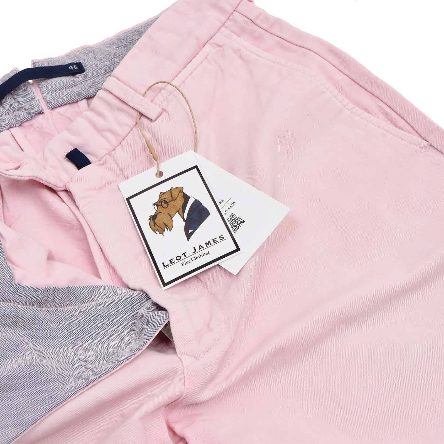 Incotex Chino Lino Baumwolle/Leinen Hosen Slacks Größe 46 - Rosa