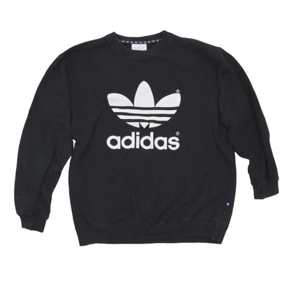 1990 Adidas Trefoil Sweatshirt Größe D7 - schwarz