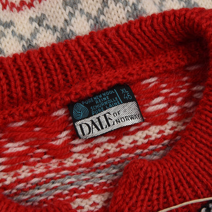 Dale of Norway Wool Cardigan Sweater - Snowflakes