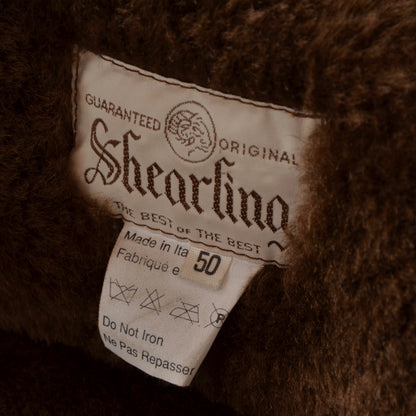 Original Shearling Ledermantel Größe 50 - Tabakbraun