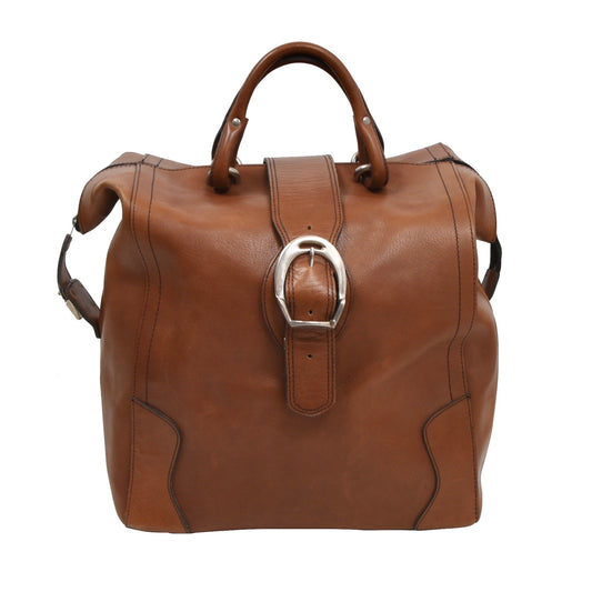 Vintage Leather Weekender/Carry-On Bag - Brown