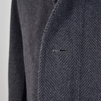 Facis Piacenza Wool Coat Size 54 - Blue-Grey