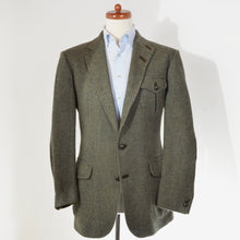 Laden Sie das Bild in den Galerie-Viewer, DAKS London Shetland Woll-Tweed-Jacke Größe 52 - Grün