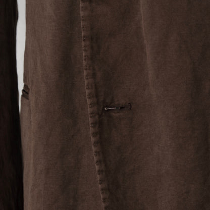 Boglioli COAT Linen/Cotton Jacket Size 52 - Brown