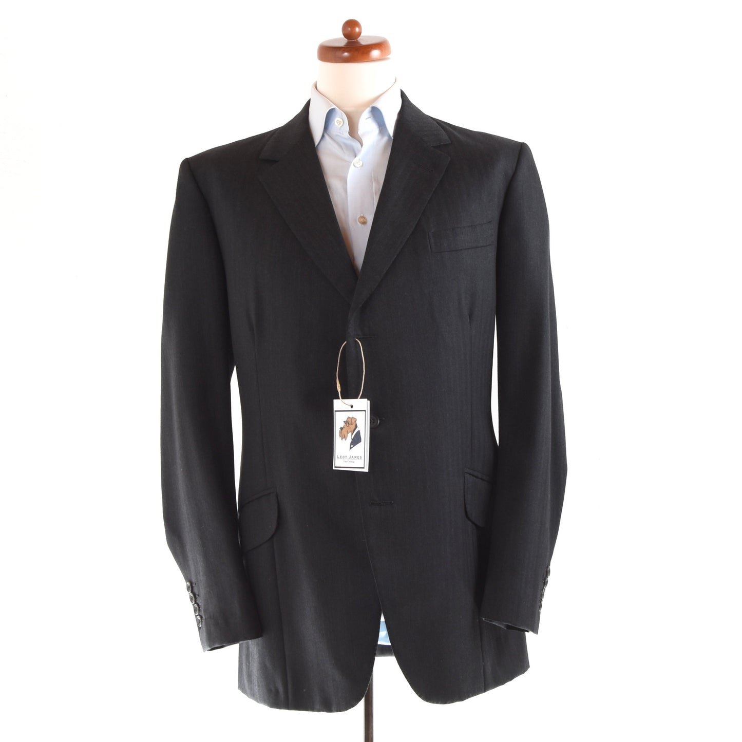 George's Bespoke London Wool Suit Inc. 2 Paar Hosen – Grau