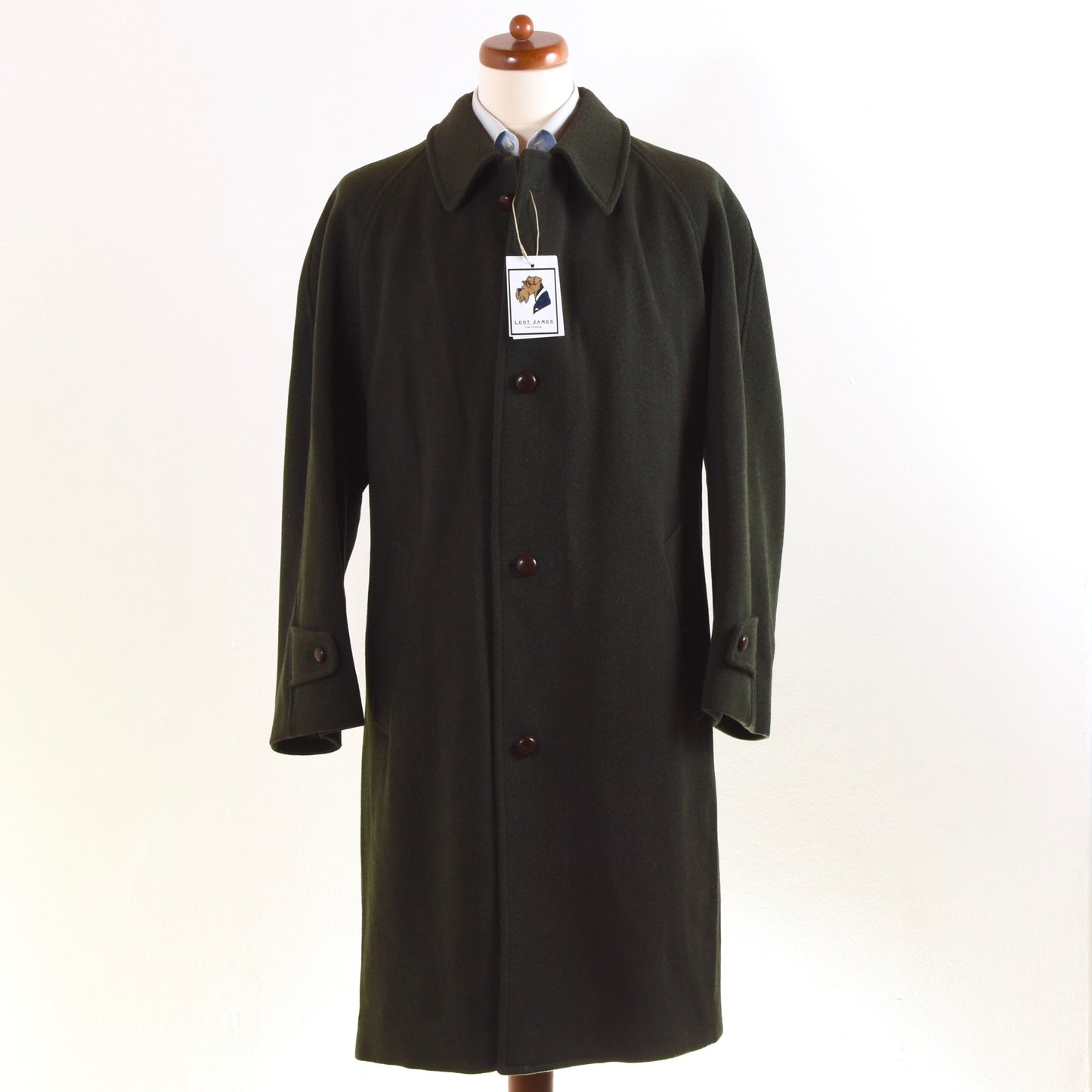 Corneliani Wool Blend Coat Size 54 - Loden Green