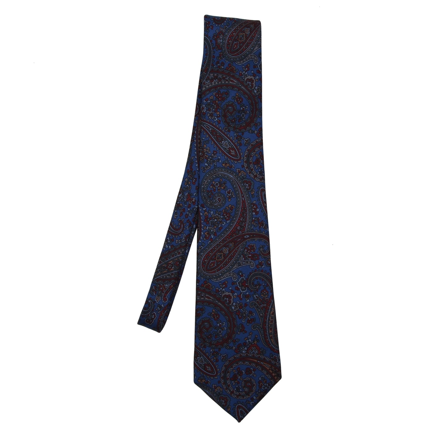 Prokop Large Paisley Silk Tie - Blue