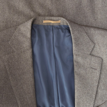SuitSupply Super 110s Flanell Wollanzug Größe 106 - Grau