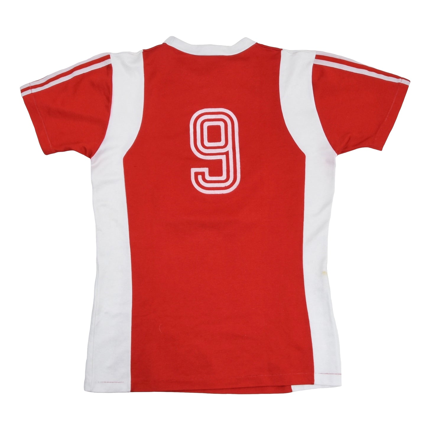 Vintage 80er Jahre Adidas Trikot #9 Größe M 5/6 - rot