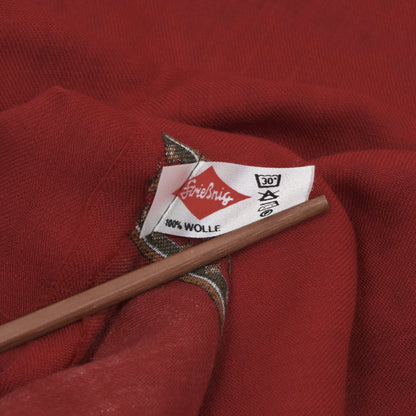 Strießnig 100% Wool Challis Dress Scarf Length 116cm - Red Medallions