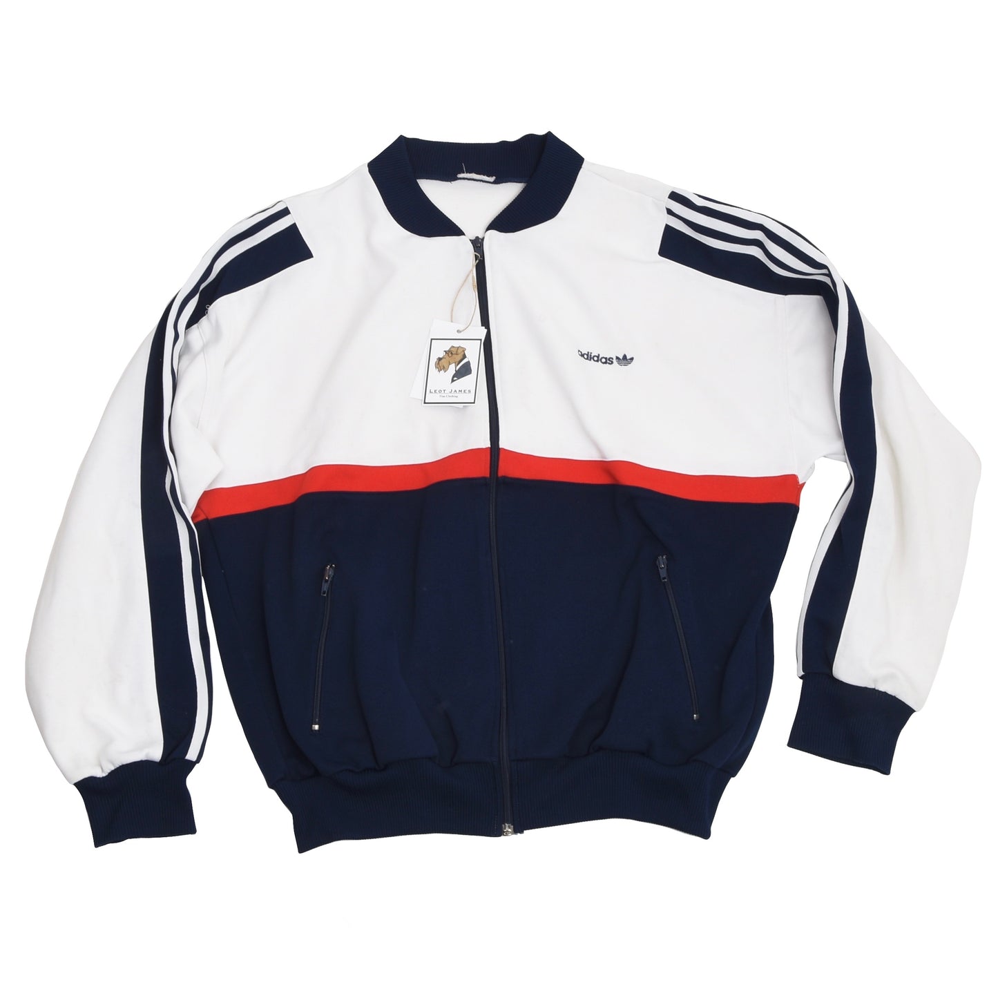 Vintage '80s Adidas Track Suit Size D8 - Red, White, Navy