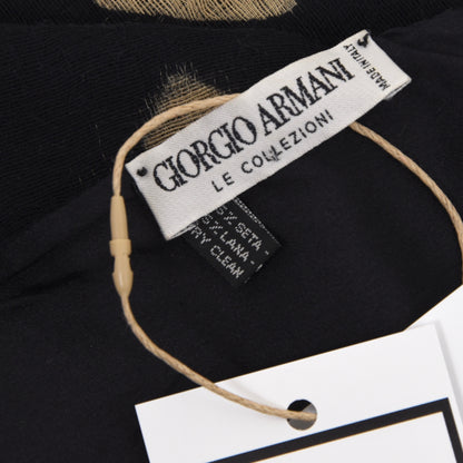Giorgio Armani Silk/Wool Dress Scarf - Black